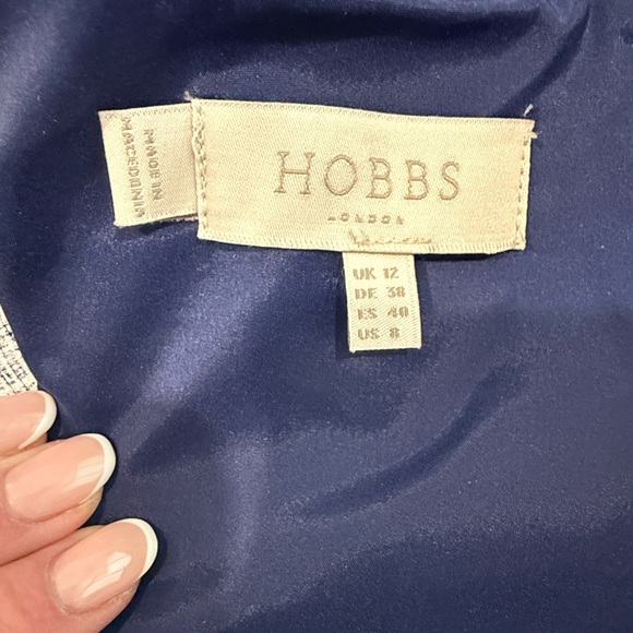 HOBBS London NAVY BLUE TANGERINE DAISY LULA DRESS SZ 8 ๐ ๐  - Picture 6 of 11